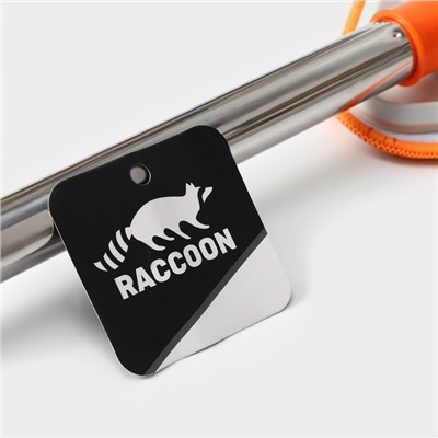 Окномойка фигурная Raccoon, стальная ручка, 2 секции, 102 см, насадка из микрофибры 20×15 см