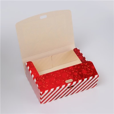 Коробка подарочная новогодняя складная, упаковка, «Колокольчики», 16×12×5 см