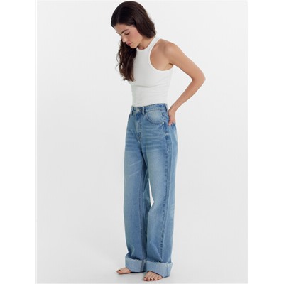 БРЮКИ ЖЕНСКИЕ ДЖИНСОВЫЕ 2024-DTW1301-1