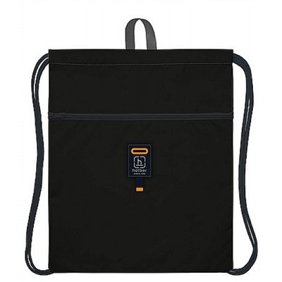 Сумка для сменной обуви 41х49 см "ЧЕРНАЯ" с карманом на молнии, 1 отд. (094066) 22002 Хатбер