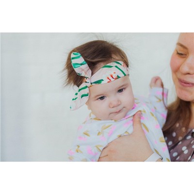Повязка на голову для мамы и дочки M&B «Family look: ягодки», 2 шт., розовый
