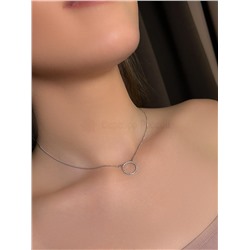 Серьги-продёвки из серебра с фианитами родированные 925 пробы ПС-075р200