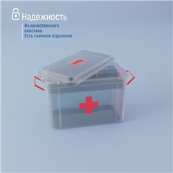 Аптечка, 24×17×13 см, пластик, прозрачная