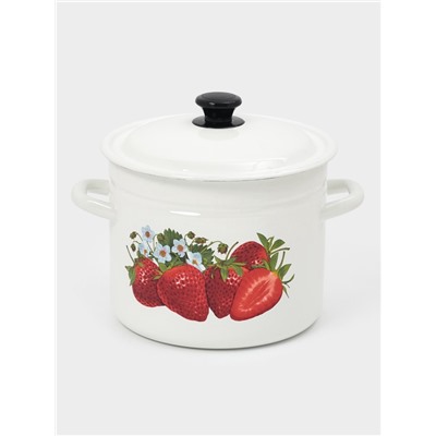 УЦЕНКА Кастрюля эмалированная, 7 л, цилиндрическая, без крышки, белая