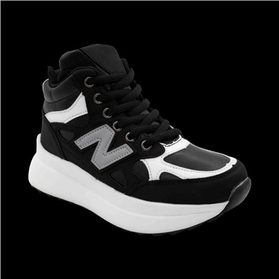 Кроссовки на меху В941-2 черные п/п