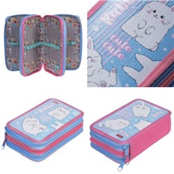 Пенал 6-ти ств. 190х110 мм "Пушистики" с табл.умножения (078297) 40101 Хатбер