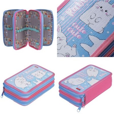 Пенал 6-ти ств. 190х110 мм "Пушистики" с табл.умножения (078297) 40101 Хатбер