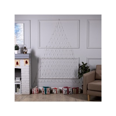 Гирлянда «Сеть-ёлка» 2×2 м, IP20, тёмная нить, 152 LED, свечение белое, 8 режимов, 220 В