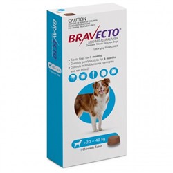 Жевательная таблетка Bravecto для собак 20 – 40 кг
