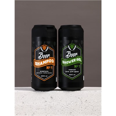 Подарочный набор косметики Beer, гель для душа и шампунь для волос HARD LINE, 2×400