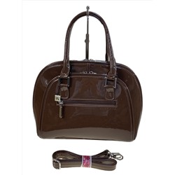 Женская сумка из искусственной кожи, цвет шоколад