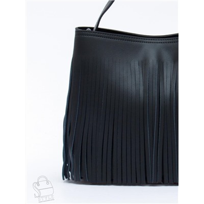 Сумка женская кожаная 2385-1Y black Polina&Eiterou