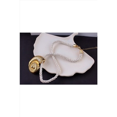 Колье с крупной ракушкой "Морская симфония" на шнурке + Подарок, в подарочном мешочке НАТАЛИ, 1131008