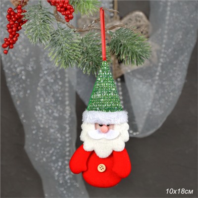 Елочное украшение Дед мороз 10*18 см / B107 /уп 400/