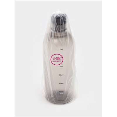 Бутылка для воды с мерной шкалой, 750 мл, 7.5×22.5 см, полистирол, чёрная