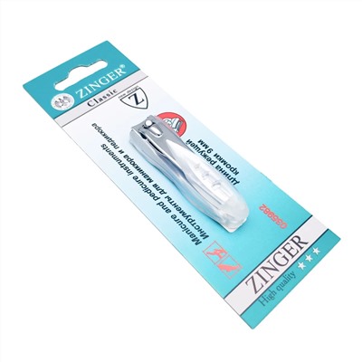 Zinger Книпсер для ногтей средний в контейнере / Classic SLN-603-С10 white-box transp, 9 мм 11