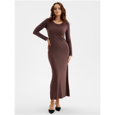 Платье SKIMS женское макси MIST, размер XS. коричневое