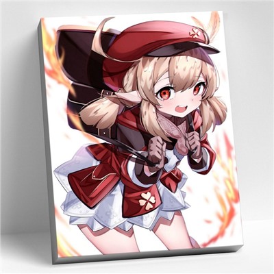 Картина по номерам 30×40 см «Геншин» «Кли» 23 цвета