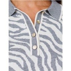 Джемпер жаккардовой вязки с кашемиром