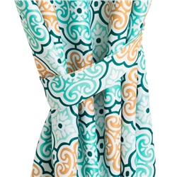 Штора блэкаут портьерная «Этель. Дамаск», зелёная, 135×250 см