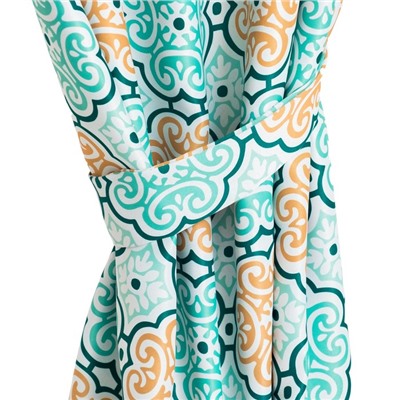 Штора блэкаут портьерная «Этель. Дамаск», зелёная, 135×250 см