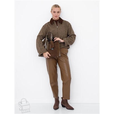 Сумка женская кожаная 98184-3MSS army green Velina Fabbiano-Safenta