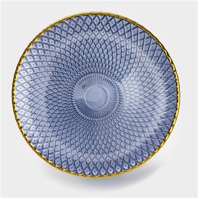 Тарелка стеклянная «Латифа», d=27.5 см, цвет фиолетовый