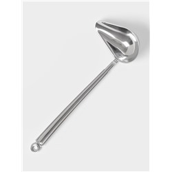 Ложка для соуса «Поварская. Профи», 75 мл, ручка 23 см, толщина 1.2 мм, цельнотянутая ручка. нержавеющая сталь, серебристая