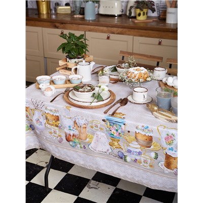 Скатерть Этель «Пасхальные куличи» 110×147 см, 100% хлопок, саржа 190 г/м²