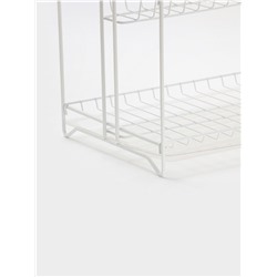 Сушилка для посуды универсальная, разборная, с поддоном, 39.5×24×29.5 см, белая
