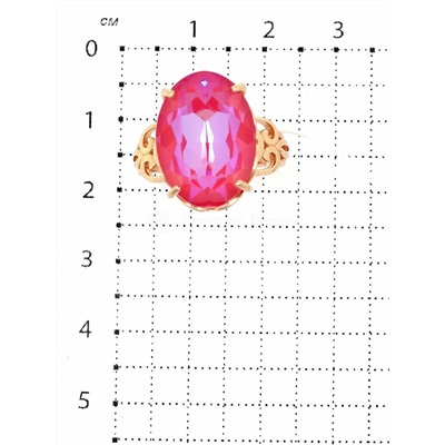 Серьги из золочёного серебра с кристаллами Swarovski Розовый лотос 925 пробы 0025сз-001L145D