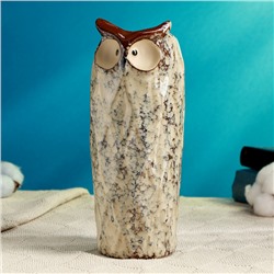 Декоративное кашпо - ваза «Сова Мила», 750 мл, 23×9×9 см, керамическое