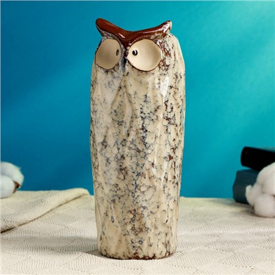 Декоративное кашпо - ваза «Сова Мила», 750 мл, 23×9×9 см, керамическое