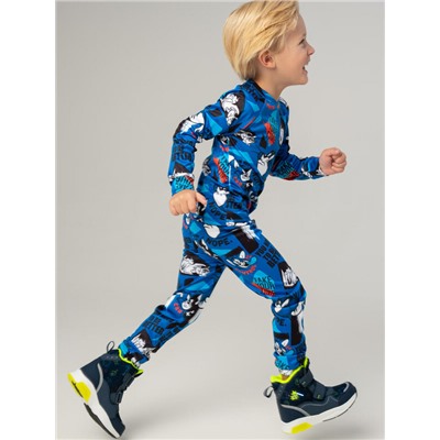 Термокомплект трикот. для мальчиков: фуфайка (футболка) с длин. рук, брюки для эпизод. использования