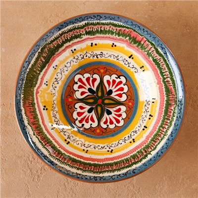 Бульонница узбекская Риштанская Керамика, 1.8 л, d=25 см, керамика, МИКС