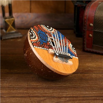 Сувенирный музыкальный инструмент «Калимба круглая» 16×16×8 см