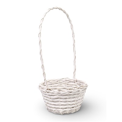 Корзина плетёная для хранения, лоза, белая, набор 2 шт.