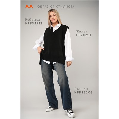 Женский вязаный жилет оверсайз Happyfox