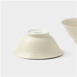 Салатники Magistro Jarwah Lugerne, 630 мл, 18×7.5 см, набор 2 шт., фарфор, молочные