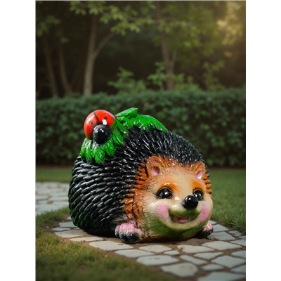 Садовая фигура из гипса «Ёж с божьей коровкой», 24×17×17 см