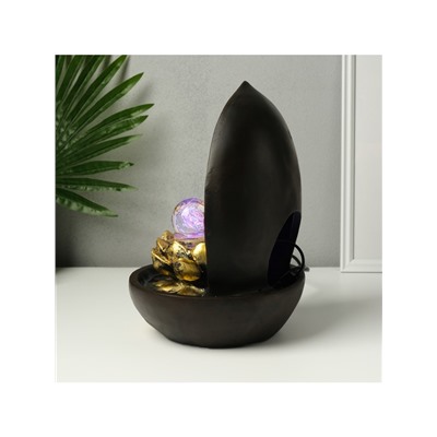 Фонтан настольный с подсветкой «Ганеша в арке у лотоса», от сети, 22×22×31 см