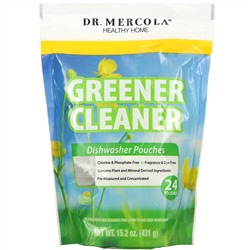 Dr. Mercola, Greener Cleaner, пакетики для посудомоечной машины, 24 пакетика, 431 г (15,2 унции)
