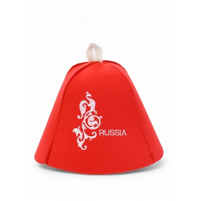 Шапка для бани и сауны Russia, полиэфир 70%, шерсть 30%, «Добропаровъ»