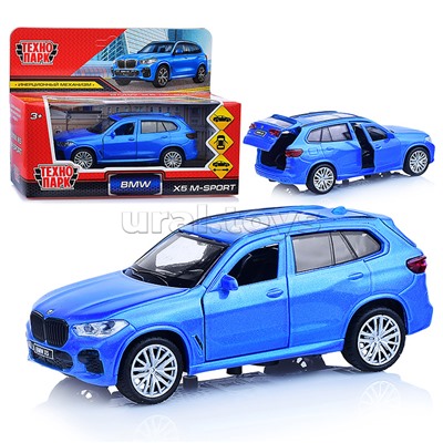 Машина металл. BMW X5 M-SPORT 12 см, (открыв. двери, багаж, син,) в коробке