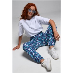 7435 брюки женские (Бирюзовый на джинсе)