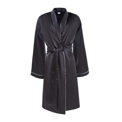 Халат домашний женский MINAKU: Light touch, чёрный, размер 44