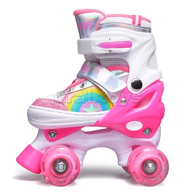 Ролики детские, размер S, 4 колеса (цвет розовый)