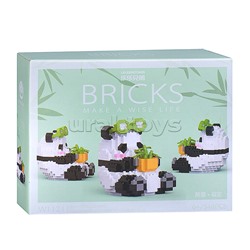 Конструктор "Панда" с бамбуком (348 дет.) в коробке