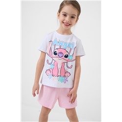 Комплект трикотажный для девочек: фуфайка (футболка), шорты PLAYTODAY, 1240913