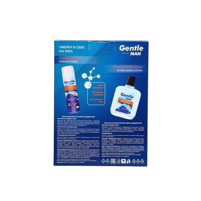 Подарочный набор косметики Gentle: пена для бритья, 200 мл + лосьон после бритья, 100 мл